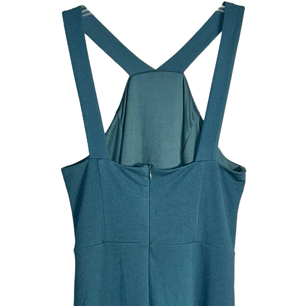 Birdy Grey Gene Bridesmaid Dress in Crepe Sea Glass with Front Slit – Size M - Picture 5 of 10